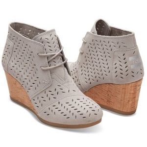 Tom’s Size 7 Desert Wedge Drizzle Grey